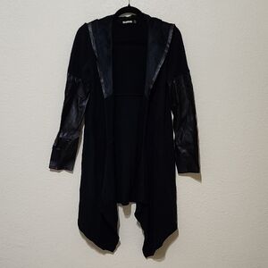 Blank NYC Black Jacket with Leather Accents